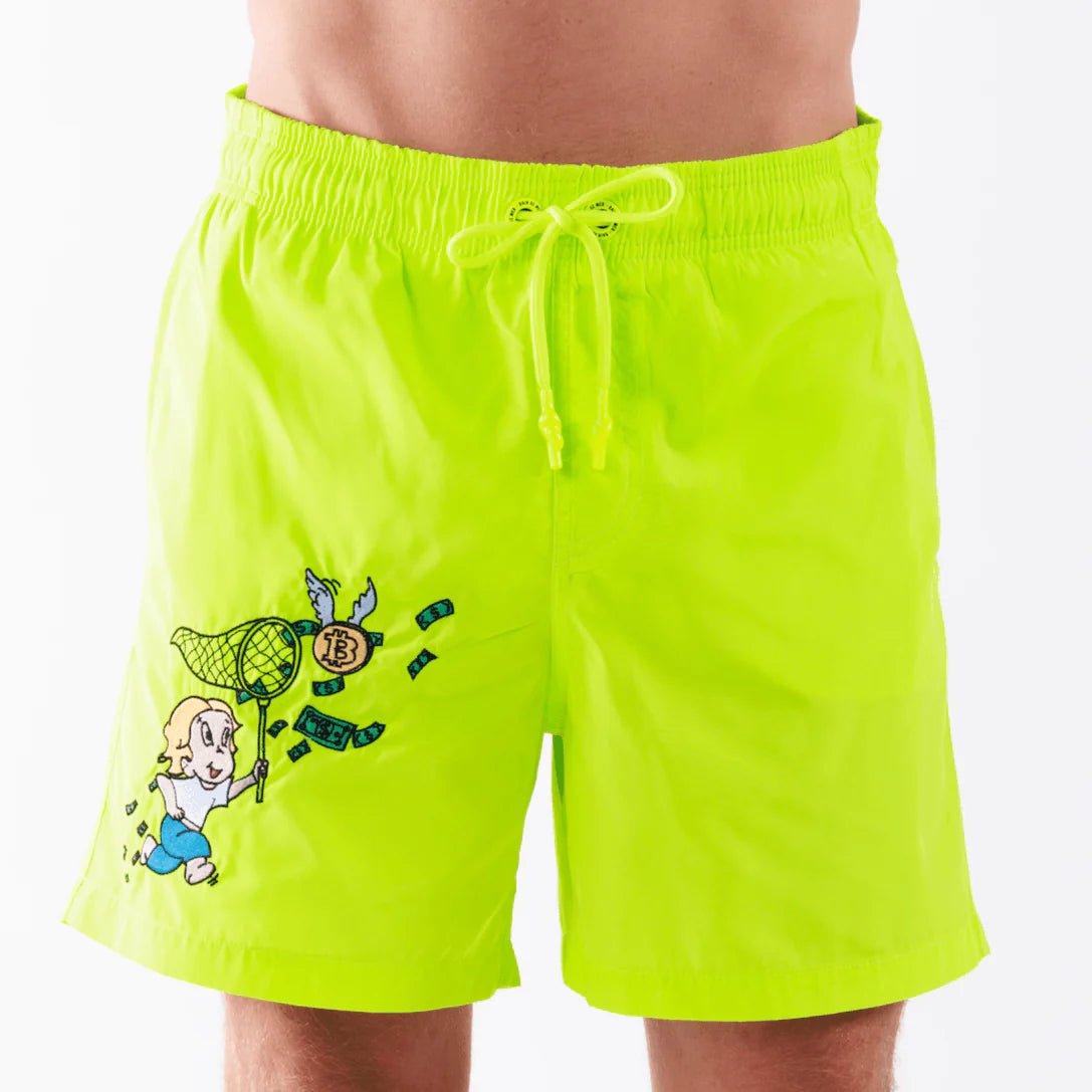 SALIN NEON YELLOW | Mens Swimwear RICH THE DOLLAR MONO