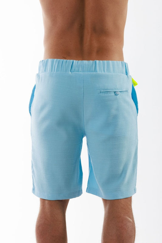 CLUB 55 SKY BLUE | Mens Linen Shorts