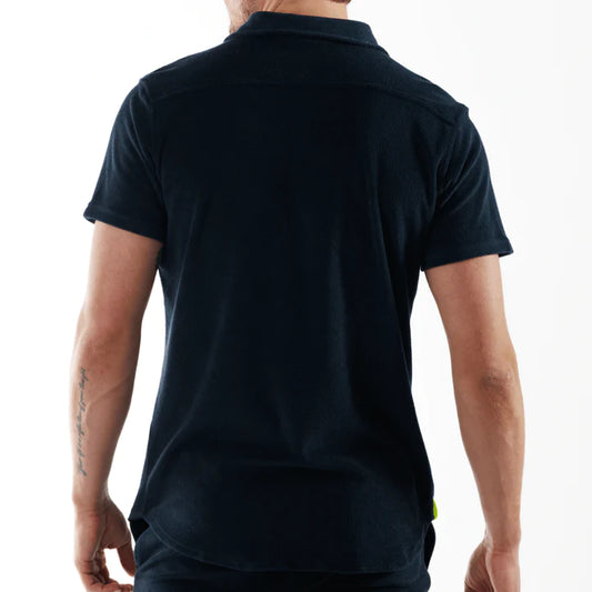 HERITAGE NAVY BLUE | Towelling Shirt Short Sleeve