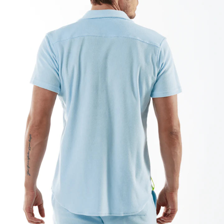 HERITAGE SKY BLUE | Towelling Shirt Short Sleeve