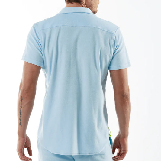 HERITAGE SKY BLUE | Towelling Shirt Short Sleeve