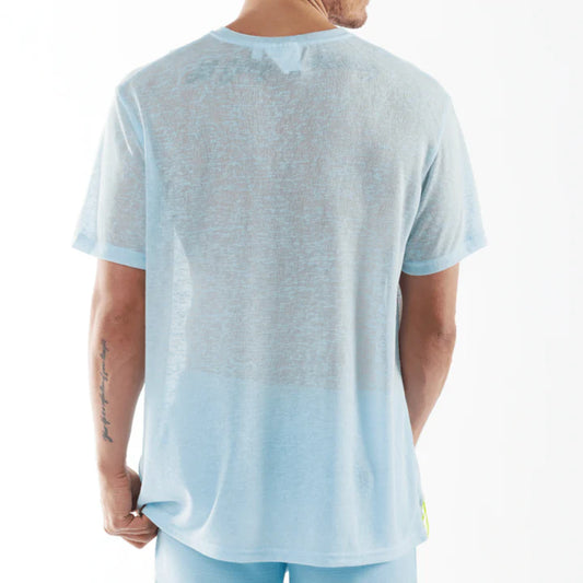 LORMEAUX SKY BLUE | Oversized Linen T-Shirt