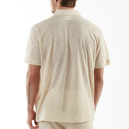 LOULOU SAND | Oversized Linen Shirt Short Sleeve