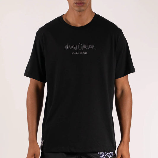 OS T-SHIRT BLACK | WATCH COLLECTOR PRINT