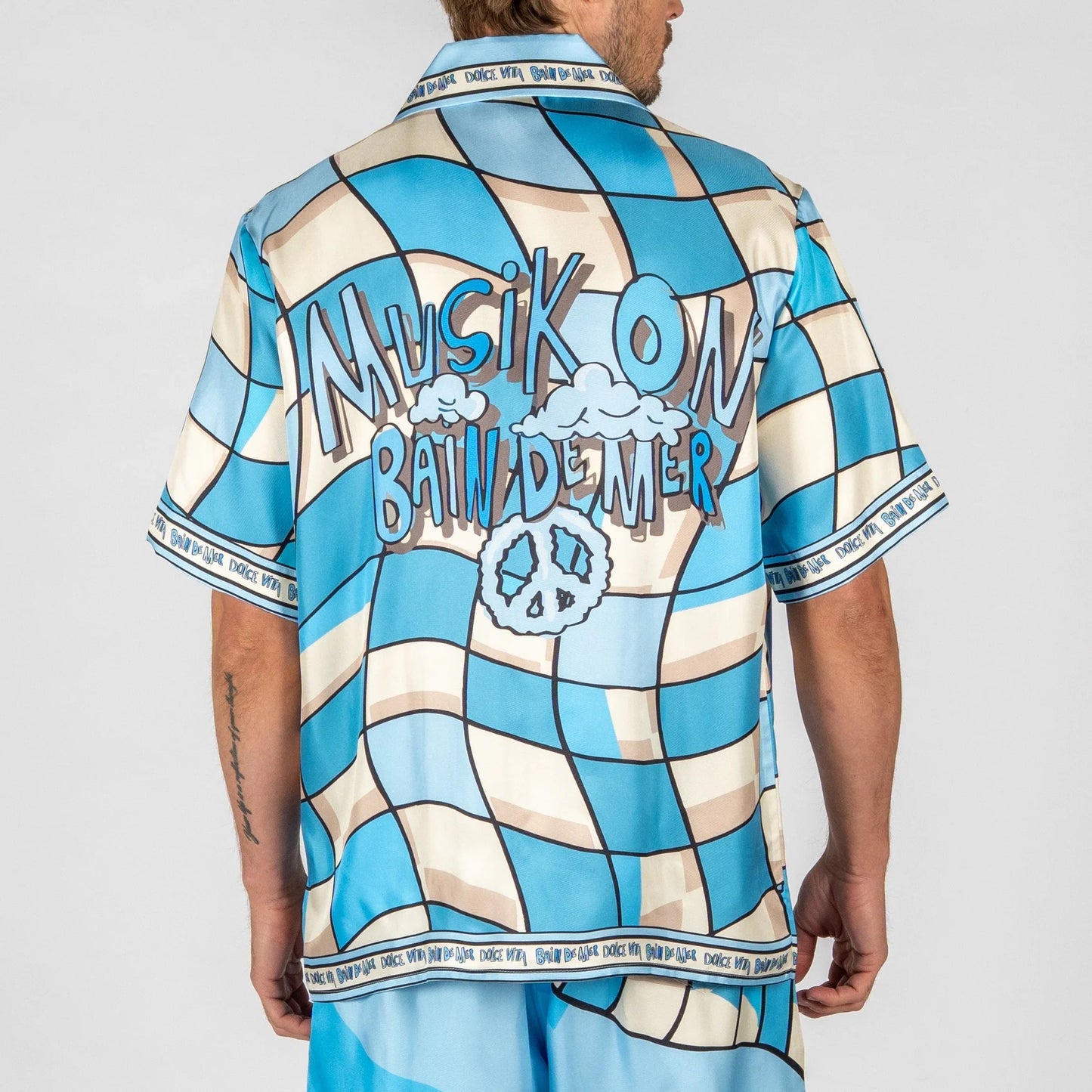 SILK SHIRT SHORT SLEEVE MUSIK ON