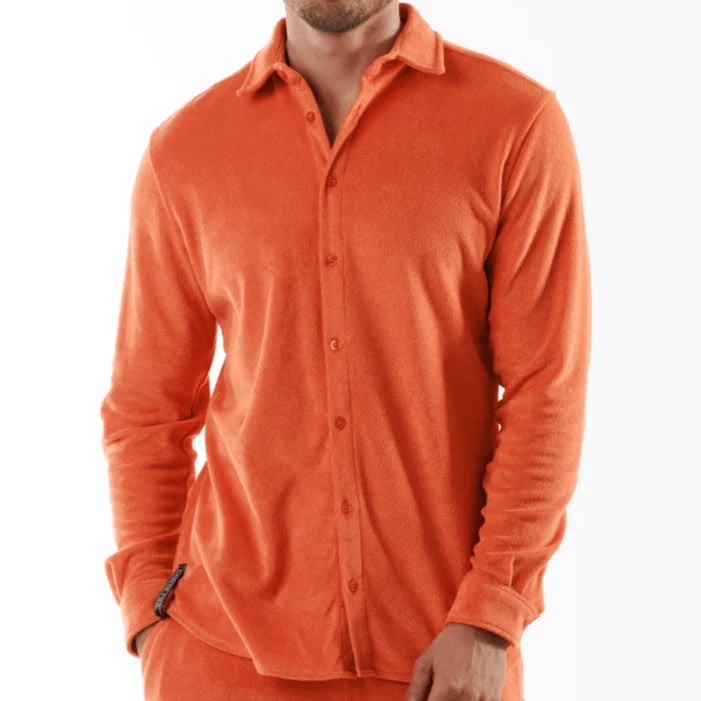 BAGATELLE ORANGE | Towelling Long Sleeve Shirt