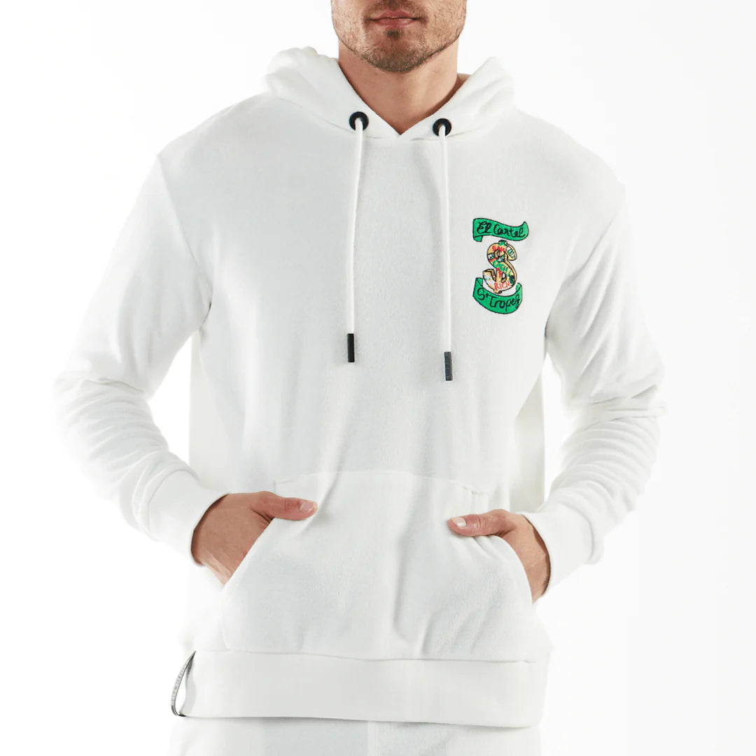 BOHEME WHITE | Towelling Hoodie ESCOBART MOKE