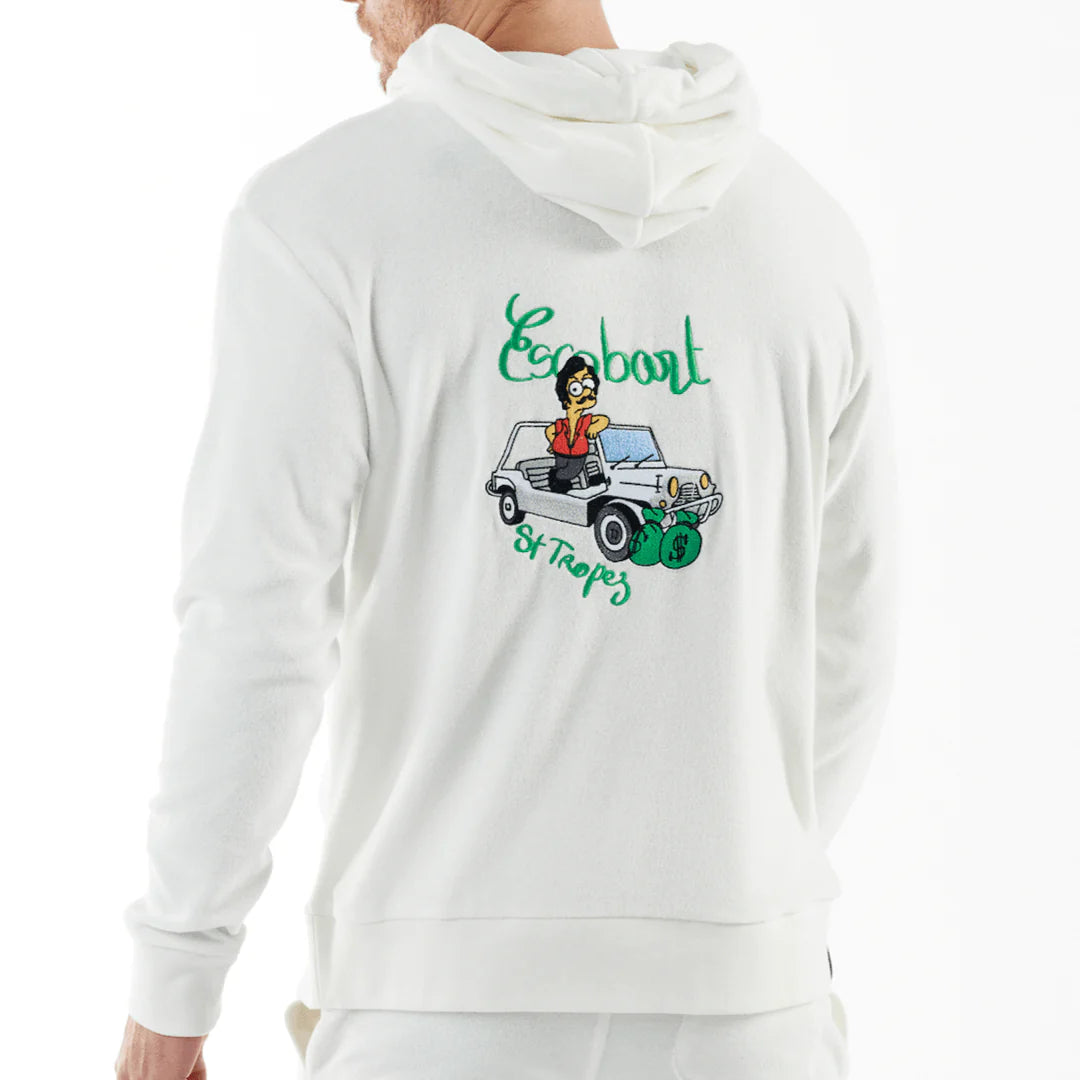 BOHEME WHITE | Towelling Hoodie ESCOBART MOKE