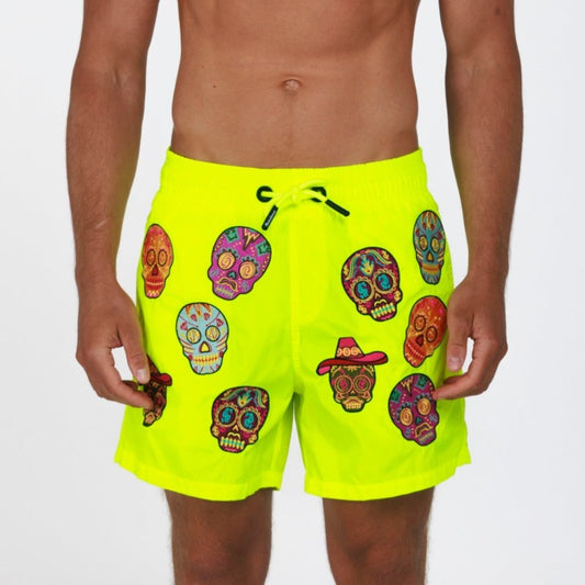 SALIN NEON YELLOW | Men's Swimwear BDM SKULL AO