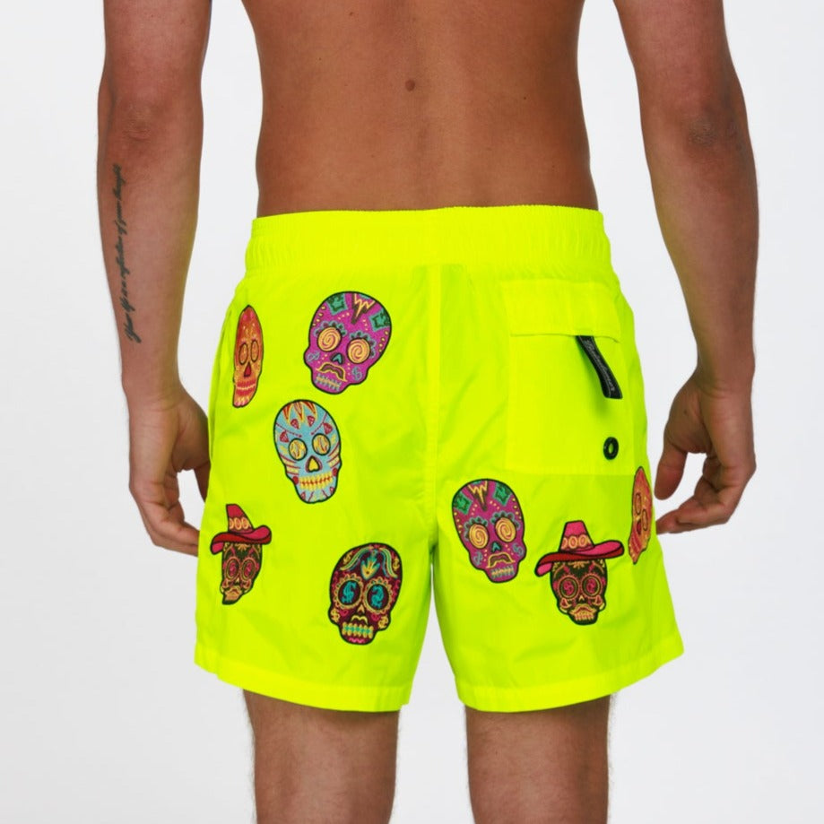 SALIN NEON YELLOW | Men's Swimwear BDM SKULL AO