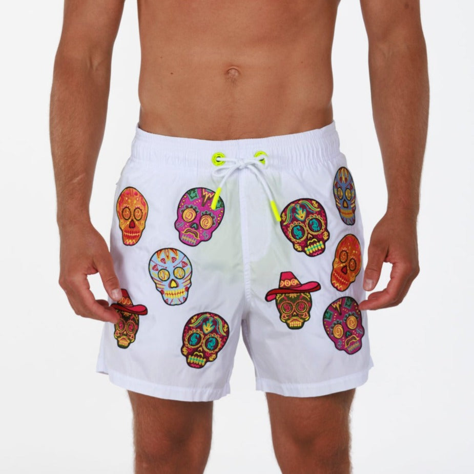 SALIN WHITE | Men's Swimwear BDM SKULL AO