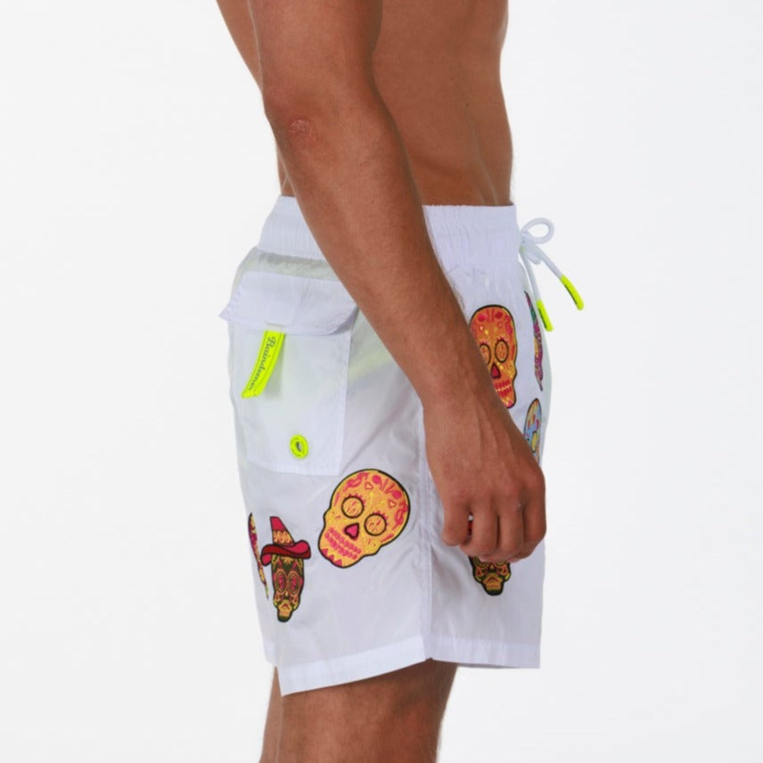 SALIN WHITE | Men's Swimwear BDM SKULL AO