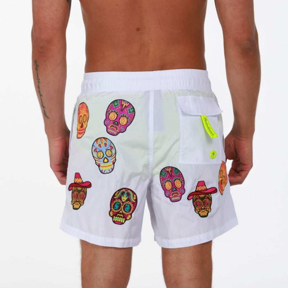 SALIN WHITE | Men's Swimwear BDM SKULL AO