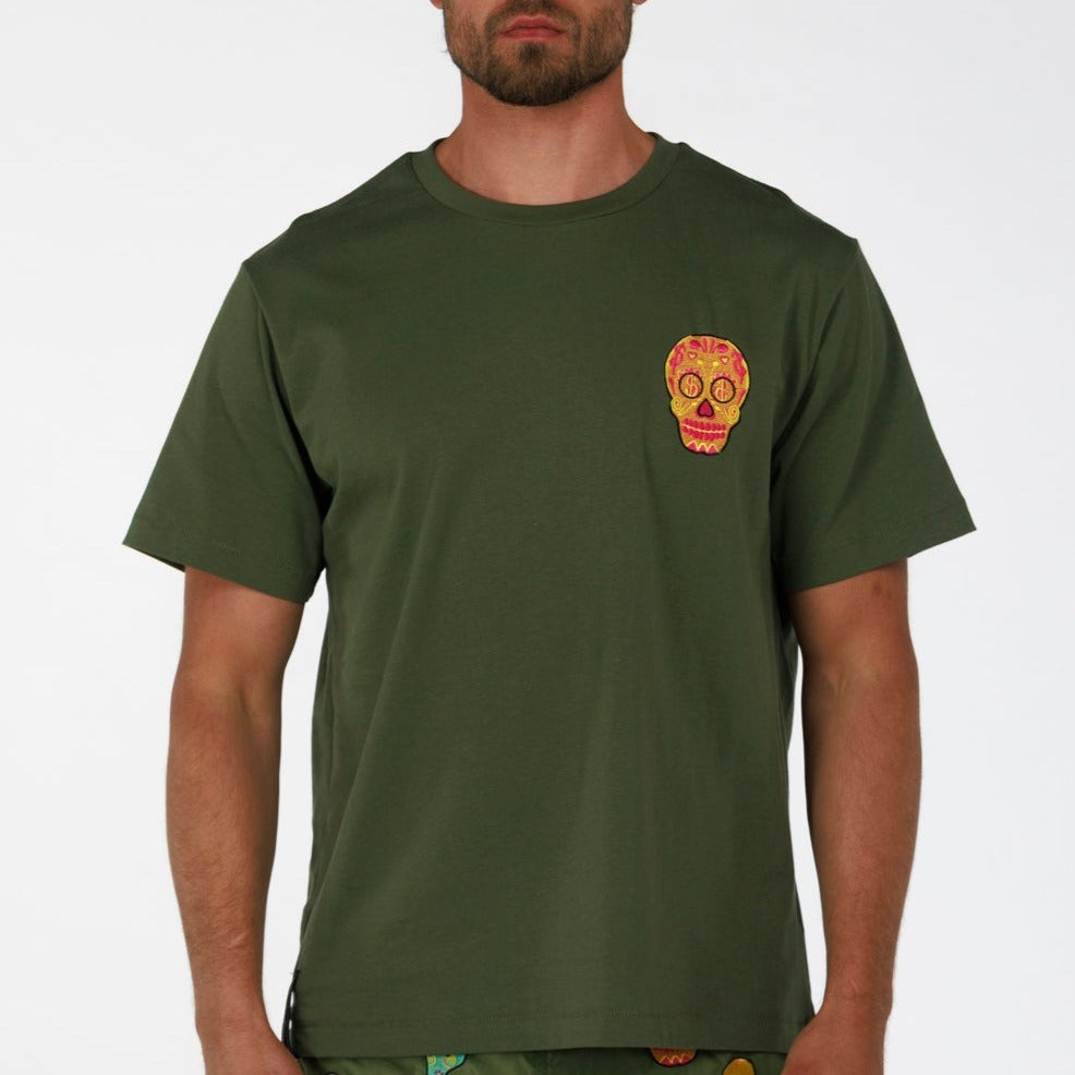 ALLARD OS T-SHIRT MILITARY GREEN | BDM SKULL