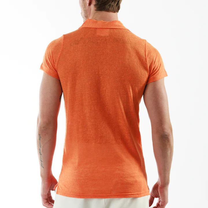 MARES ORANGE | Linen Polo