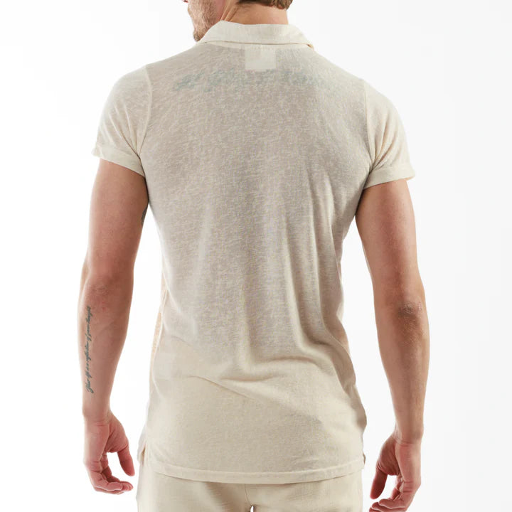 MARES SAND | Linen Polo