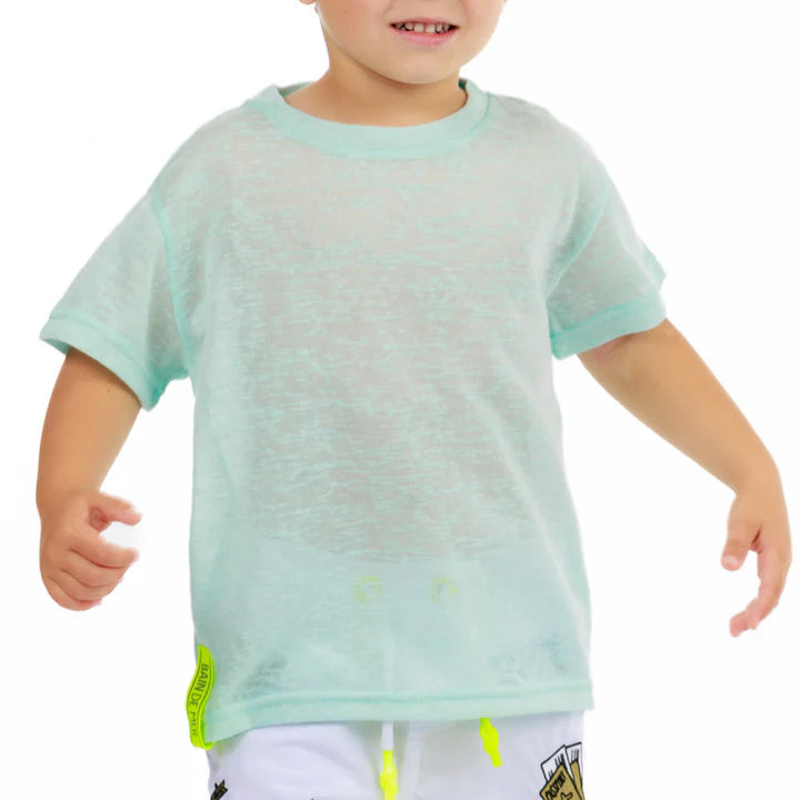 KIDS L'ORMEAUX TIFFANY BLUE | Kids Linen T-SHIRT