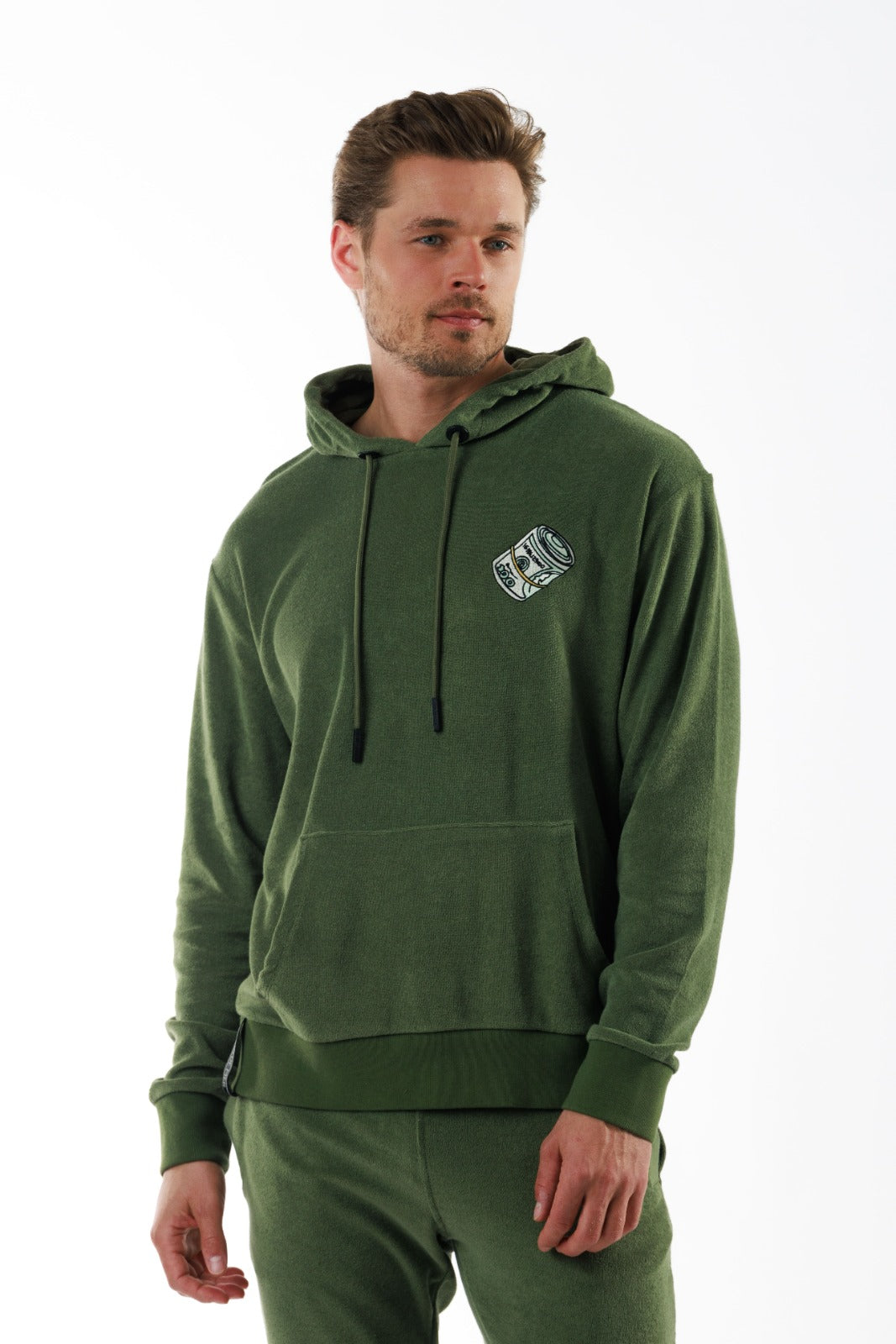 BOHEME MILITARY GREEN | Towelling Hoodie THE WALL STREET