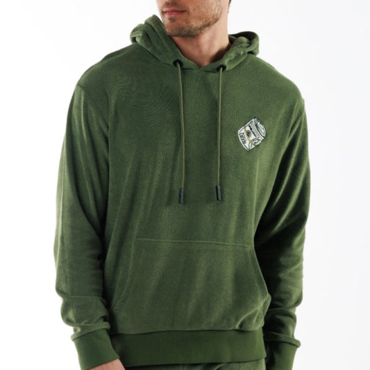 BOHEME MILITARY GREEN | Towelling Hoodie THE WALL STREET