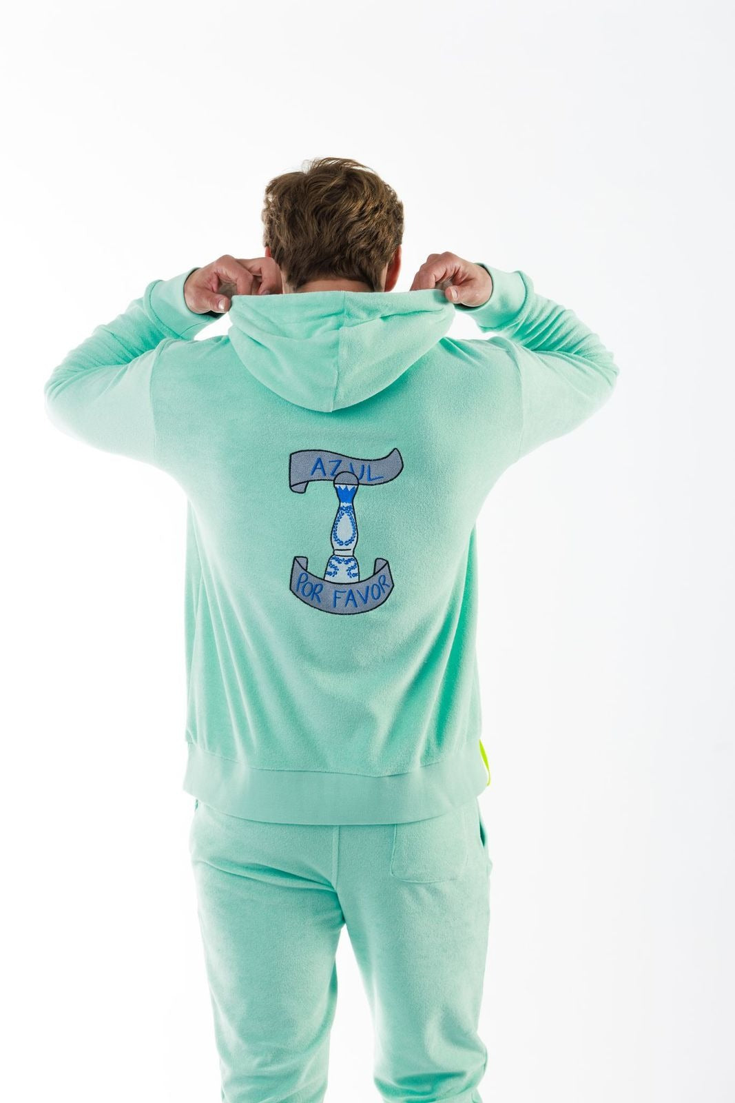 BOHEME TIFFANY BLUE | Towelling Hoodie AZUL POR FAVOR