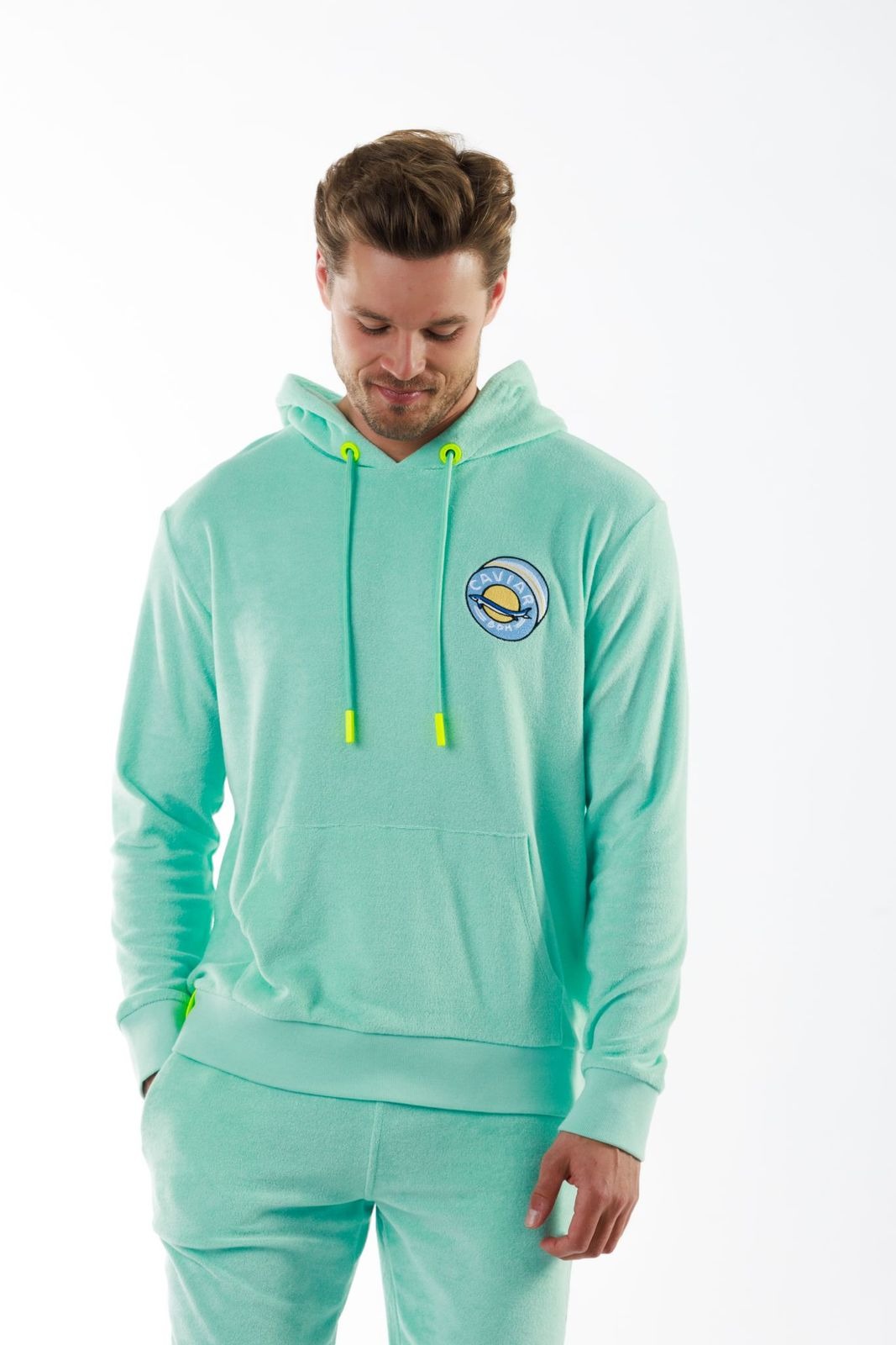 BOHEME TIFFANY BLUE | Towelling Hoodie AZUL POR FAVOR