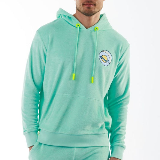 BOHEME TIFFANY BLUE | Towelling Hoodie AZUL POR FAVOR