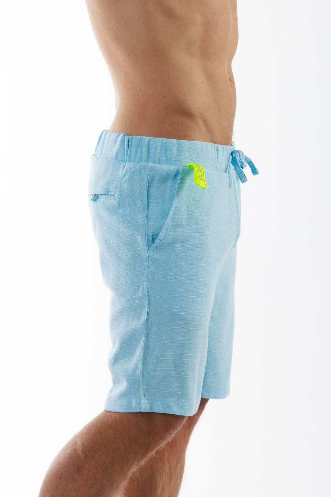 CLUB 55 SKY BLUE | Mens Linen Shorts