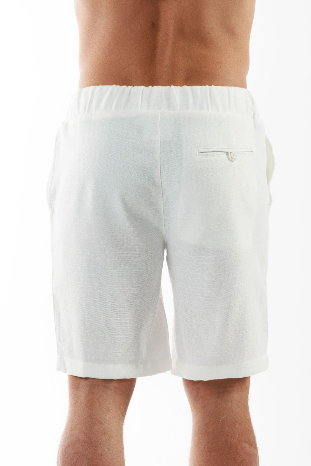 CLUB 55 WHITE | Men's Linen Shorts