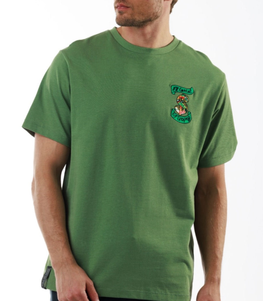 ALLARD MILITARY GREEN | Oversized Cotton T-Shirt ESCOBART MOKE