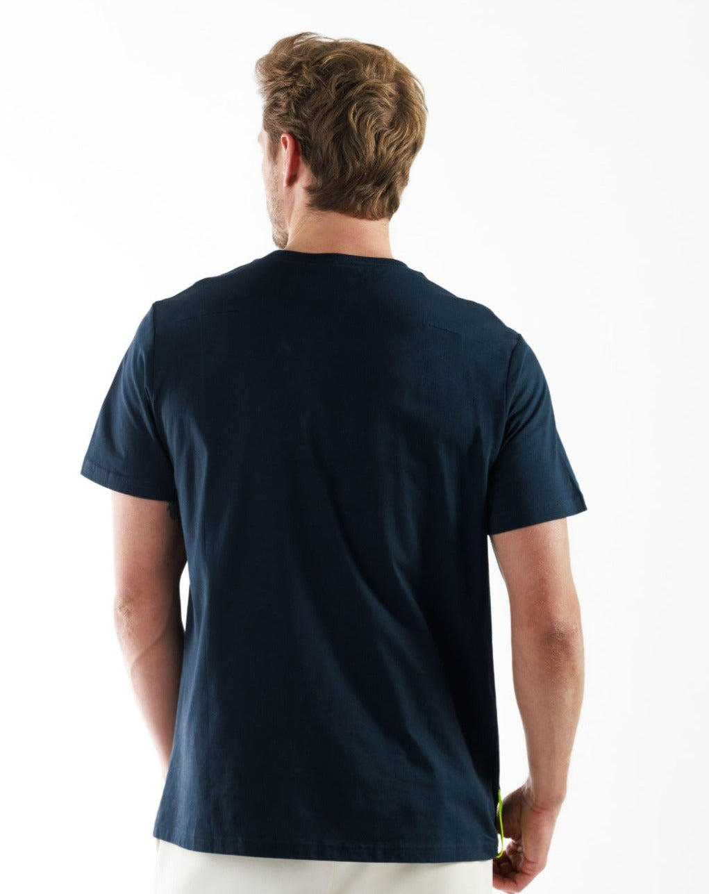 GAMBETTA NAVY BLUE | Classic Cut Cotton T-Shirt AZUL