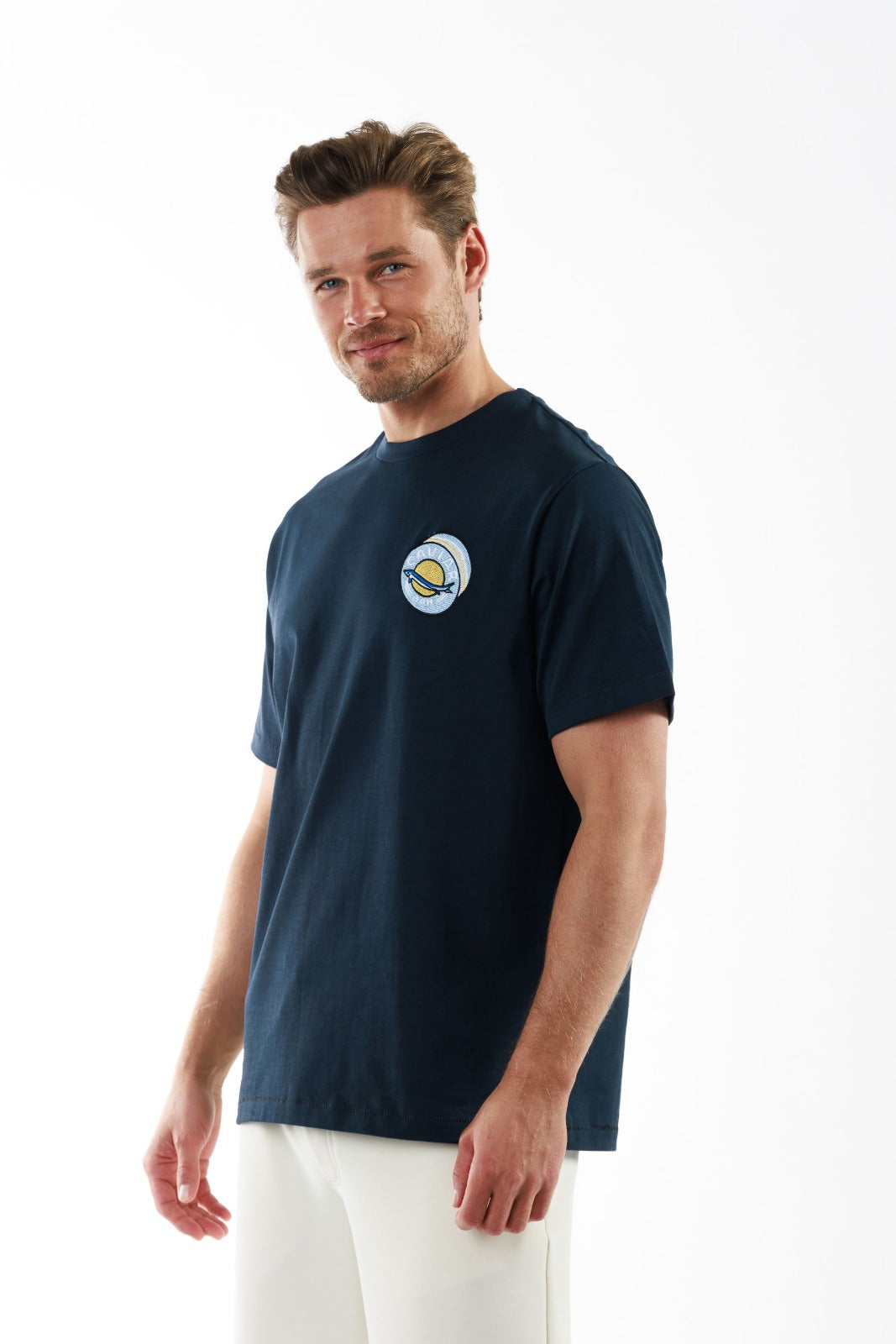 ALLARD NAVY BLUE | Oversized Cotton T-Shirt AZUL POR FAVOR