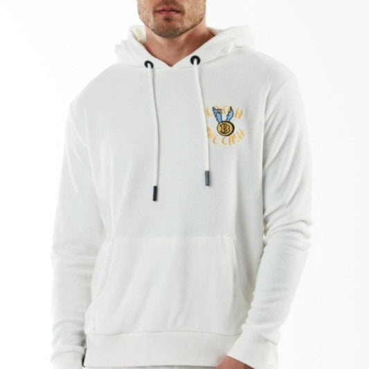 BOHEME WHITE | Towelling Hoodie RICH THE DOLLAR YACHT