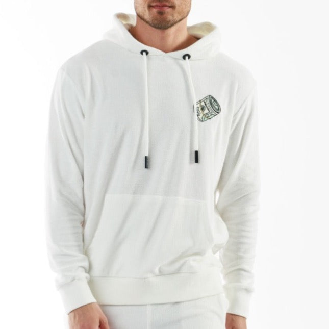 BOHEME WHITE | Towelling Hoodie THE WALL STREET