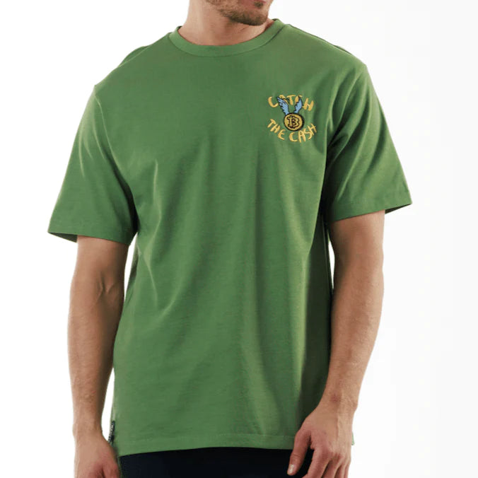 ALLARD MILITARY GREEN | Oversized Cotton T-Shirt CATCH THE DOLLAR