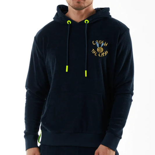 BOHEME NAVY BLUE | Towelling Hoodie RICH THE DOLLAR YACHT