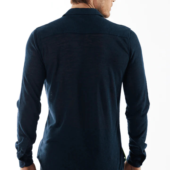 BYBLOS NAVY BLUE | Linen Shirt Long Sleeve