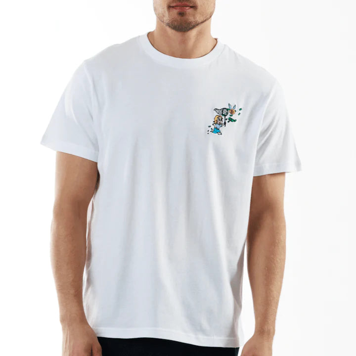 GAMBETTA WHITE | Classic Cut Cotton T-Shirt RICH THE DOLLAR