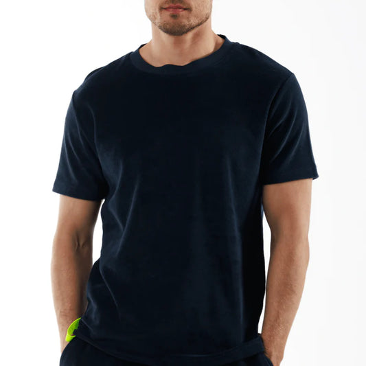 HARMONIE NAVY BLUE | Towelling T-shirt