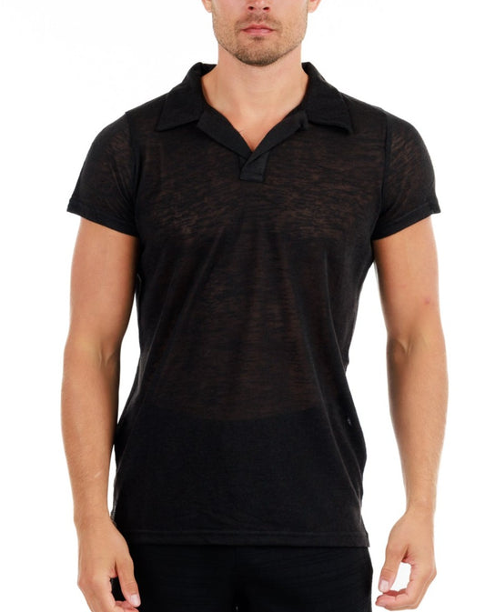 MARES BLACK | Linen Polo