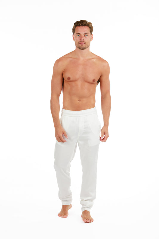 TENCEL PANTS WHITE