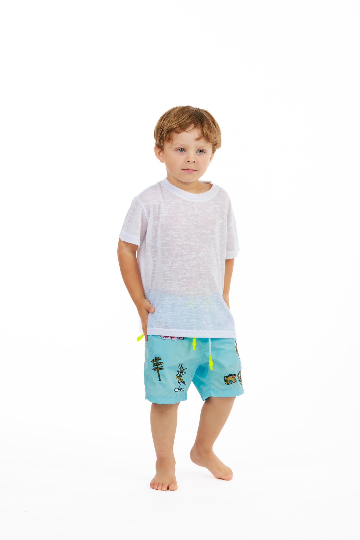 KIDS L'ORMEAUX WHITE | Kids Linen T-SHIRT