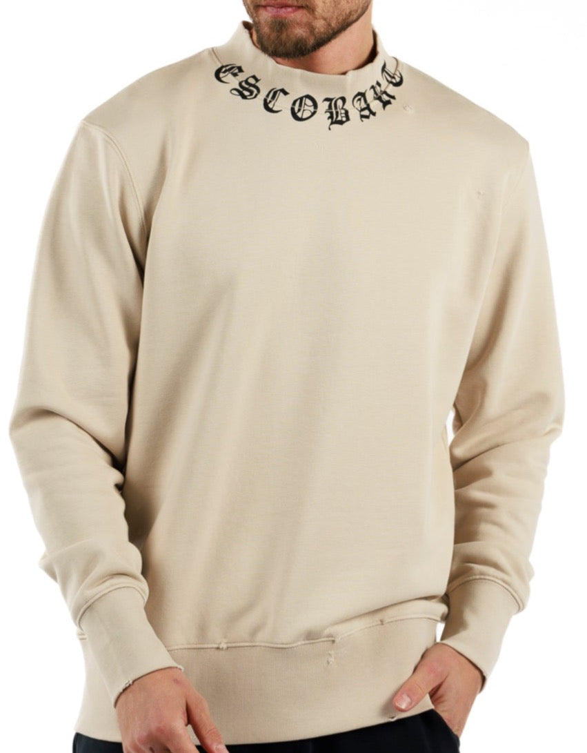 ESCOBART ECRU - Men’s Crewneck Hoodie