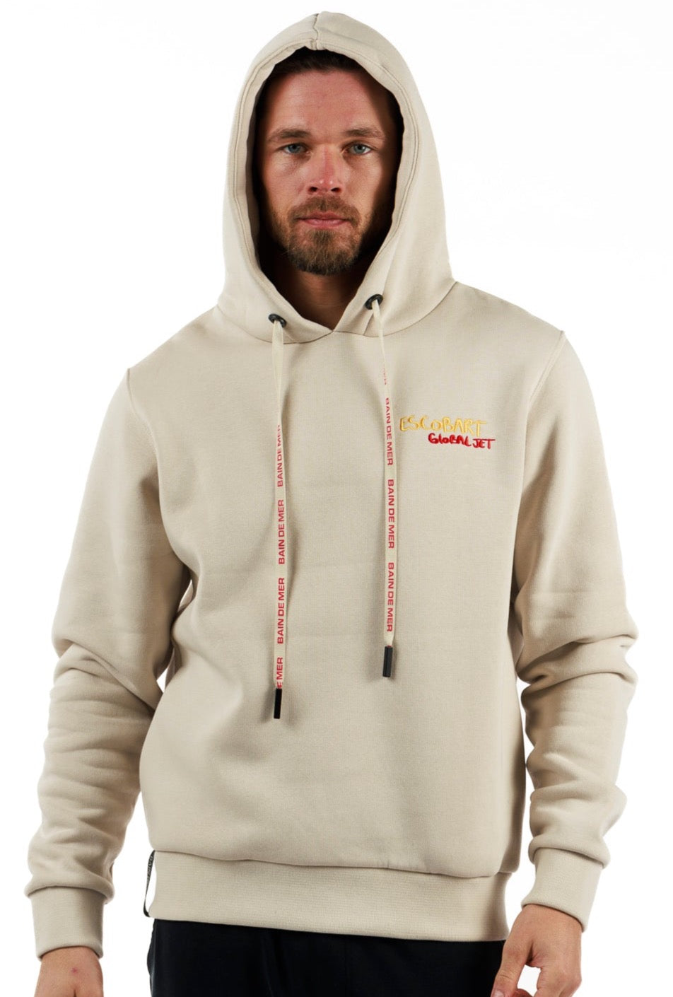 ESCOBART GLOBAL JET ECRU | COTTON HOODIE