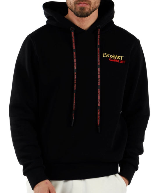 ESCOBART GLOBAL JET BLACK | COTTON HOODIE