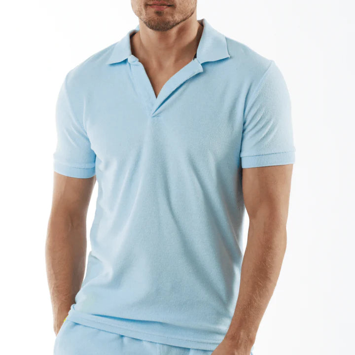 LA TARTANE SKY BLUE | Towelling Polo