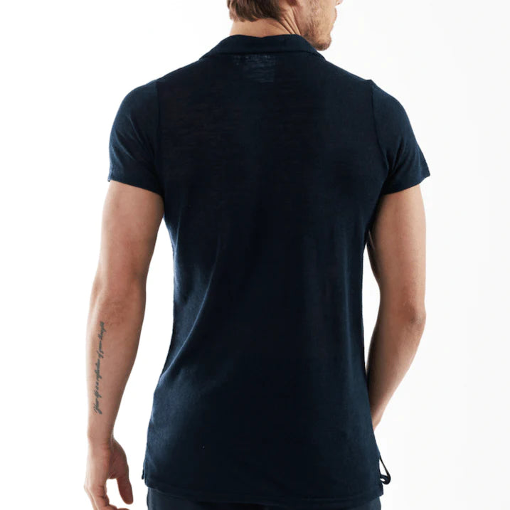 MARES NAVY BLUE | Linen Polo