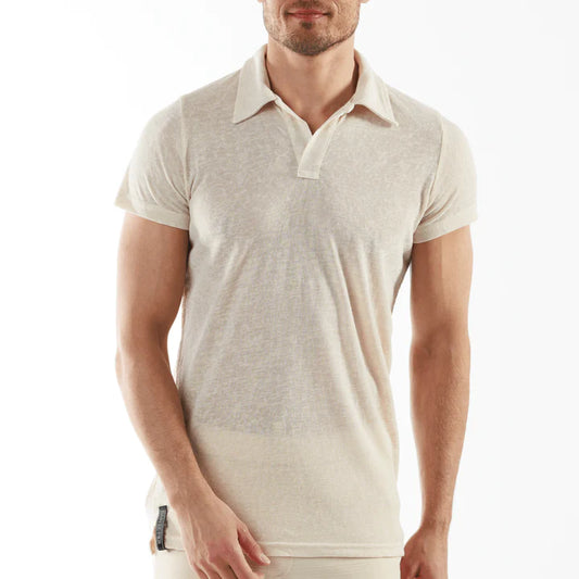 MARES SAND | Linen Polo