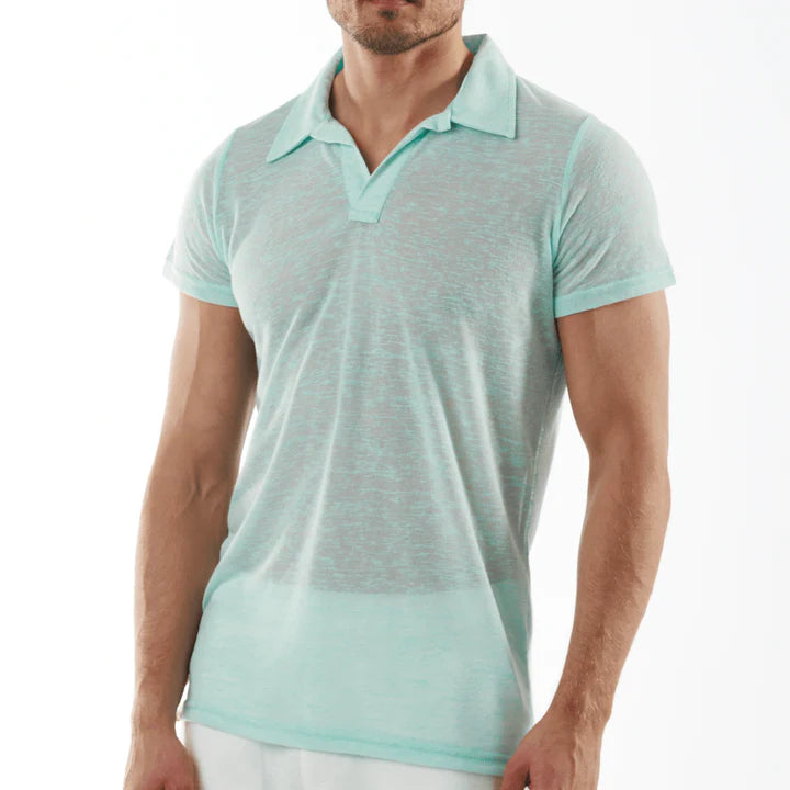 MARES TIFFANY BLUE | Linen Polo