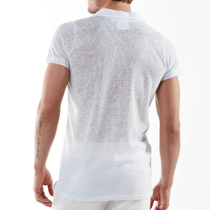 MARES WHITE | Linen Polo