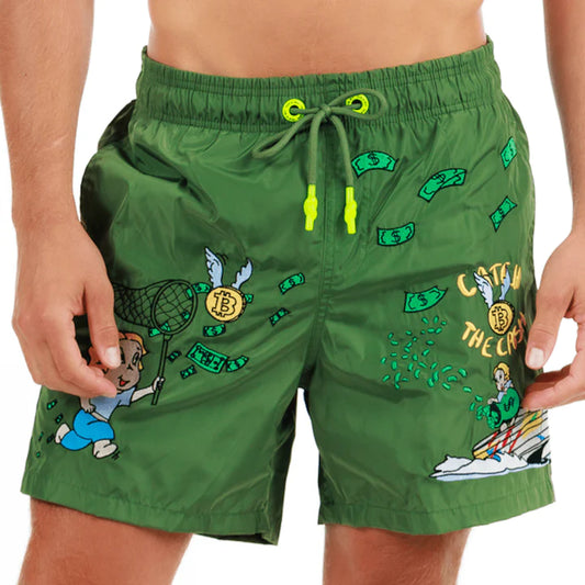 SALIN MILITARY GREEN | Mens Swimwear CATCH THE DOLLAR